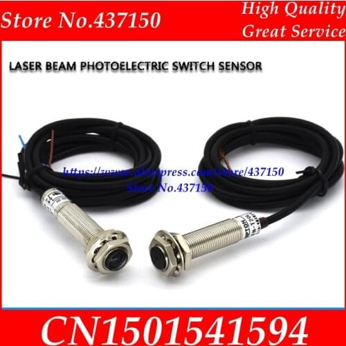 Laser beam photoelectric sensor M8 M12 M30 laser sensor sensor visible light point DC12-24V NPN normally open PNP close