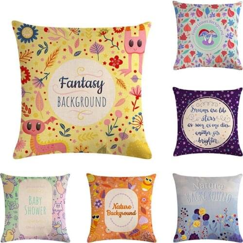 Forest Leaves Nature Background Home Decor Plush Cushion Cover Fashion Home Decor Plaid Pillowcase Star Cushion Cover ZY661