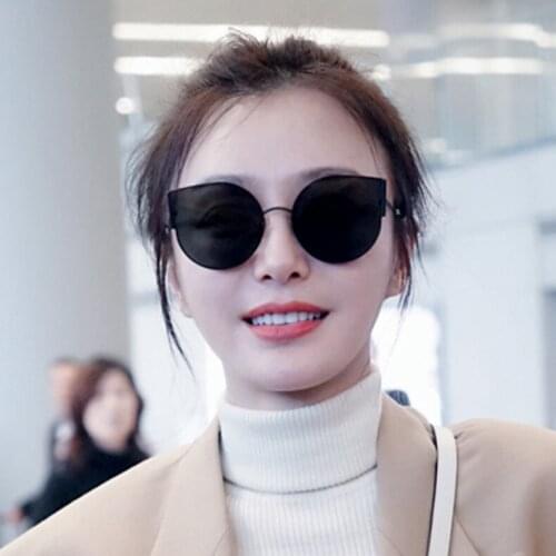LONSY 2019 Fashion Cat Eye Sunglasses Women Brand Designer Vintage Retro Cateye Glasses Oculos Feminino Sunglasses Sexy