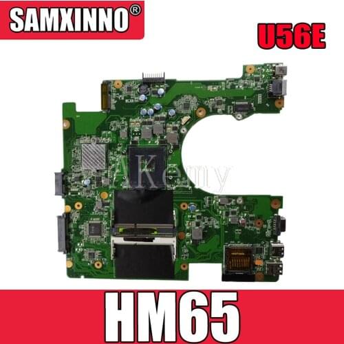 U56E mainboard For Asus U56E U56 DDR3 HM65 laptop motherboard Test work 100% original