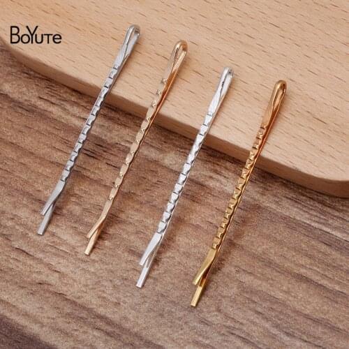 BoYuTe (50 Pieces/Lot) 50*1.5MM Metal Iron Clips Factory Direct Sale Diy Jewelry Accessories Hairpin Wholesale