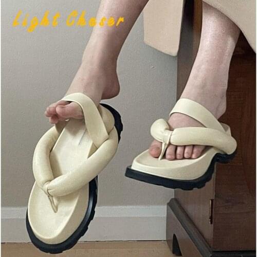 Fashion Non-slip Outer Wear Roman Sandals Womens Slippers 2021 Summer Platform Ladies Sandals Herringbone Flip-flops Sandals