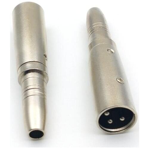 3 Pin Male XLR to 6.3mm Mono Microphone Jack connector New
