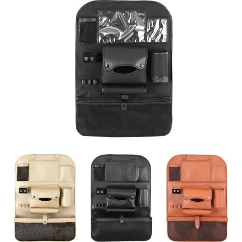 Car Seat Back Organizer 4 USB Charge Storage Bag Holder Travel Multi-function Pocket Stowing Tidying Auto Accessories