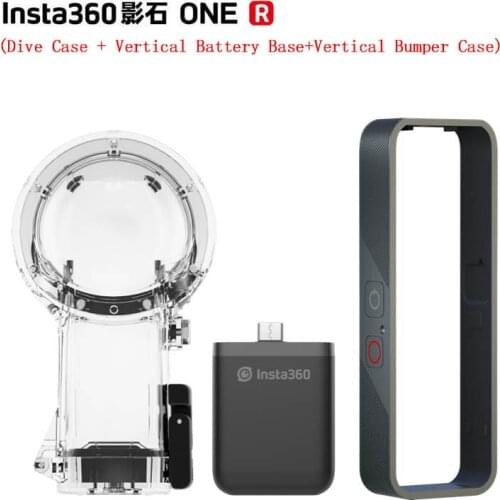 Original Insta360 ONE R Dive case Vertical Battery Base with Vertical Bumper Case for Insta360 One R 360 Mod