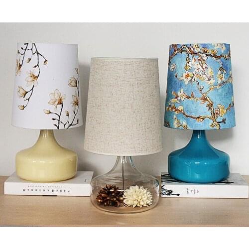 Simple Desk Lamps Table lamp creative pastoral linen bedroom bedroom living room warm bedside lamp CL ZS99