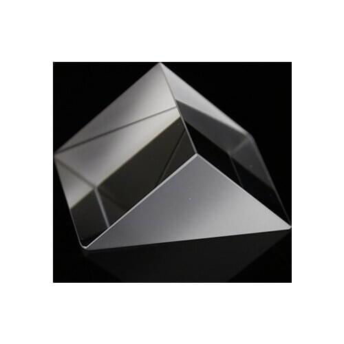 Right Angle Prism Optical K9 Prisms 40x40x40mm Internal Refraction Prisms Experiment Optical Glass Right Angle Glass