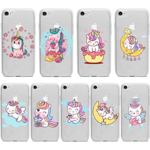 PXCEHNG Cute cartoon unicorn Phone Case For iPhone 12 Mini 11 Pro XS Max X XR 7 8 Plus