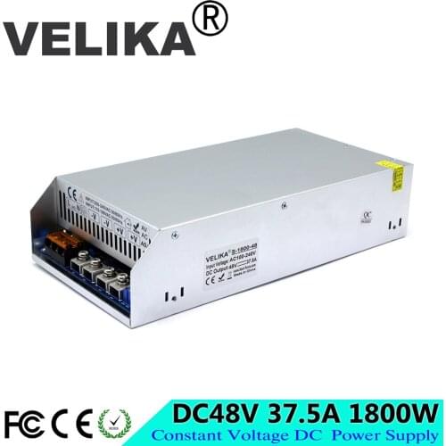 Regulated DC Power Supply 48V 37.5A 1800w Driver Transformer AC110V 220V To Dc48V SMPS Power Adapter for Lighting Motor CNC CCTV