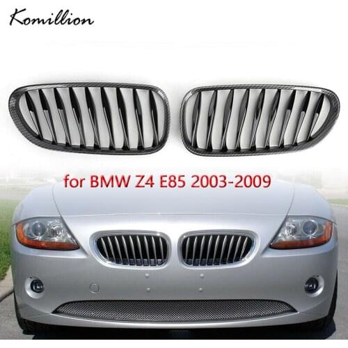 1Pair Car Front Kidney Sport Grilles Decoration Carbon Fiber Look Grillles for BMW Z4 E85 2003 2004 2005 2006 2007 2008 2009