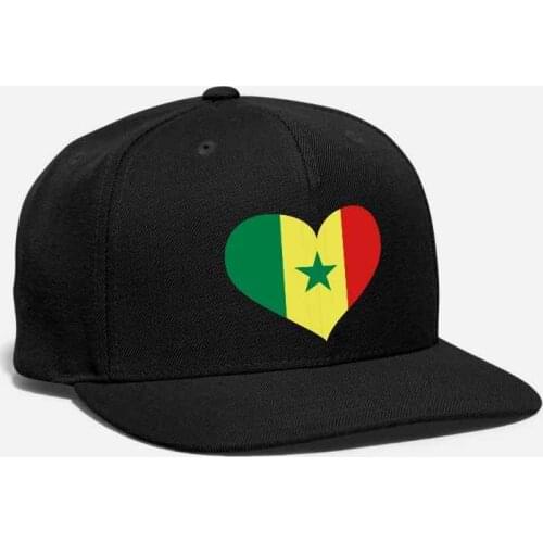 Senegal Flag Patch Embroidery Love Heart Dakar Emblem Shield coat of arms Sahara Africa Soccer patriotism Unisex Snapback Cap