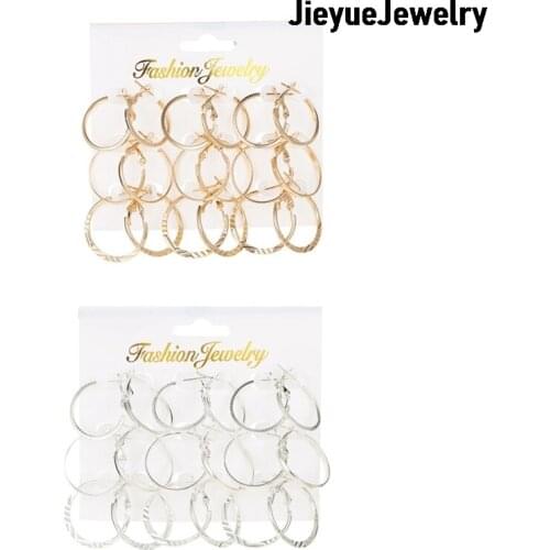 9Pair/Set Small Hoop Earrings Circle Round Hoop Earrings For Women Men Ear Ring Ear Bone Buckle Party Earrings 2.1/ 2.3/ 2.5cm