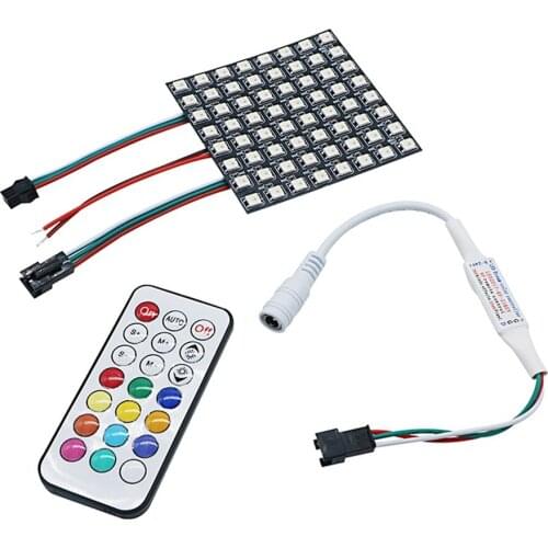 SZYOUMY 16*16 256 Pixels WS2812B WS2812 Digital Flexible LED Panel Individually Addressable 5050 RGB Full Dream Color DC5V