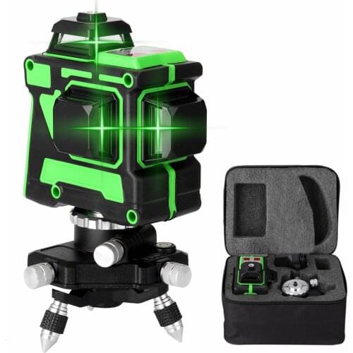 Green Laser Level 12 Lines 3D Level Self-Leveling 360 Horizontal And Vertical Cross Super Powerful Green Laser Level