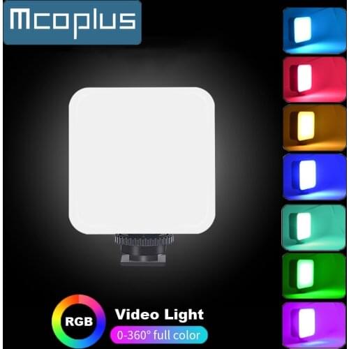 Mcoplus Mini RGB CRI 95 LED Video Light Photography Lighting 2500K-8500K for Pocket Live Tiktok YouTube Vlog Light lamp
