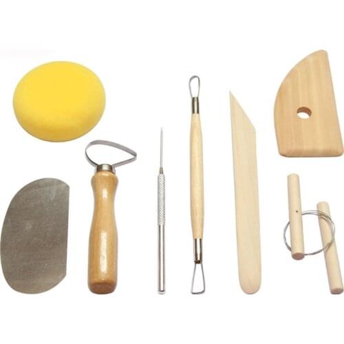 [wamami] 8pcs Tool Kit For Ceramic Carving Clay Sculpture Diy Home Craft