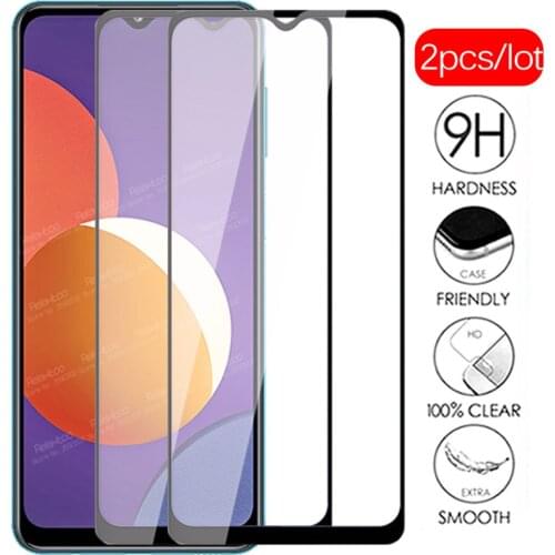 2pcs Full Cover Protective Glass For Samsung Galaxy M12 M 12 6.5" 2021 SM-M127F Screen Protector Safety Tempered Glas Phone Film