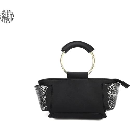 Fashion Women Saffiano Leather Mix Snake Skin Leather Handbags Ladies Party Shopping Handbags Ladies