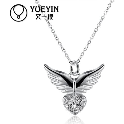 Femal Jewelry silver plated pendant Necklace Zircon Necklace Female jewelry Romantic Collana delle donne bijoux women Necklaces