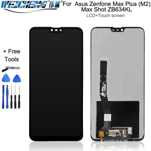 For Asus Zenfone Max Plus (M2) ZB634KL LCD 6.26" For Asus Zenfone Max Shot ZB634KL lcd Display Touch Screen Digitizer Assembly