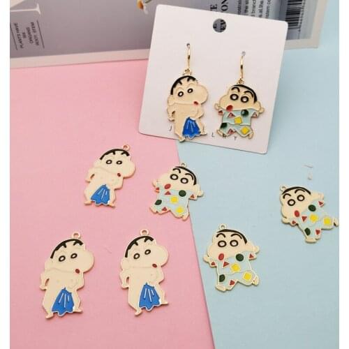 10pcs Cartoon Boy Enamel Alloy Charms Pajamas Boy Take Bath Boy Pendants Dangles DIY Earring Keychain Jewelry Accessory FX426