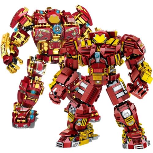 Marvel Avengers 1450PCS Iron Man MK44 Ironman Hulkbuster Hulk Superheroes Robot Figures Ideas Building Brick Block Gift Toy