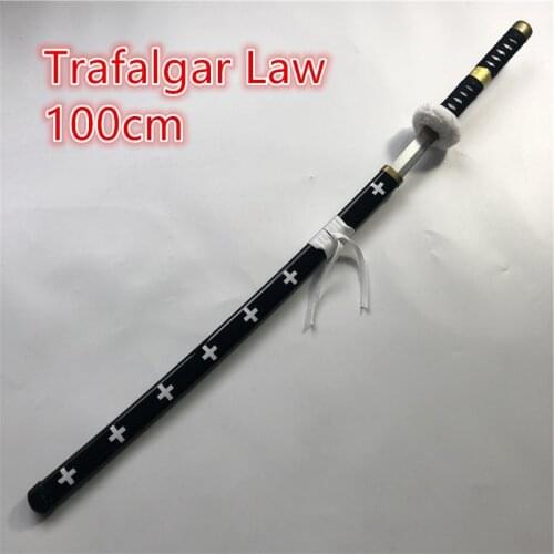 Anime Wooden Sword Weapon Roronoa Zoro Cosplay Trafalgar Law Wood Ninja Knife Samurai Trafalgar D Water Law Sword Prop Toys