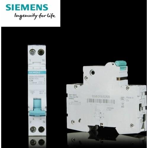 Siemens Compact residual current protection circuit breaker RCBO electronic 5SV9 TYPE C 1P+N 10A 16A 20A 25A 32A