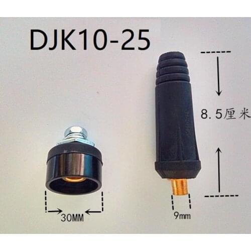 Quick Fitting Euro Style Connector Plug Welder Plug DKJ10-25 DKJ35-50 DKJ50-70 Black and Red