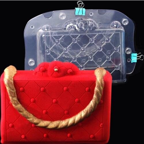 DIY Plastic Handmade Cake 3D lady bag Chocolate Mold Polycarbonate Mould Handbag Shaped Chocolate Making Tools Cake Molds