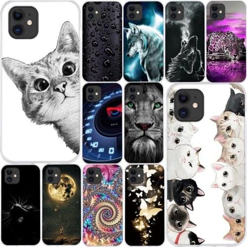 For Apple iPhone 12 iPhone12 Case Soft TPU Silicone Shell For iPhone 12 Pro 12pro Cover Cute Cats Coque For iPhone12 Pro Capa