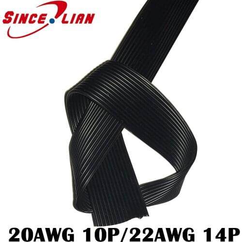 Bending Resistant Wire Tined Copper Wire 20AWG 10P 22AWG 14p Silicone Cable Parallel Line Strong conductivity Wire 5M DIY Line