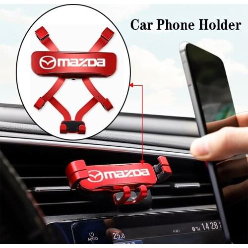 1Pcs Zinc Alloy Gravity Car Mount Mobile Phone Holder For Mazda 2 3 4 5 6 7 8 323 626 CX5 CX7 CX9 RX8 MX3 MX5 Atenza Axela