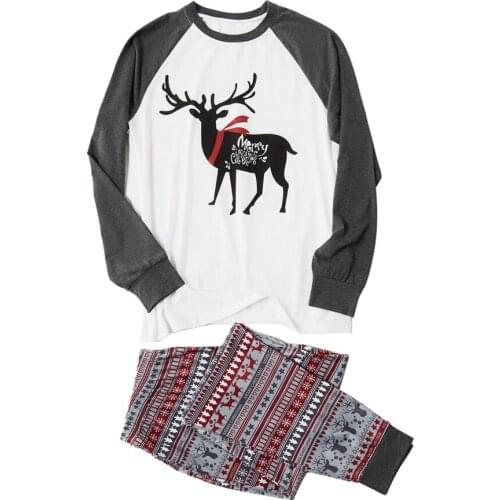 2 Pieces Nightwear Set Floral Print Round Neck Long Sleeve Top Baby Romper Trousers for Kids Adults