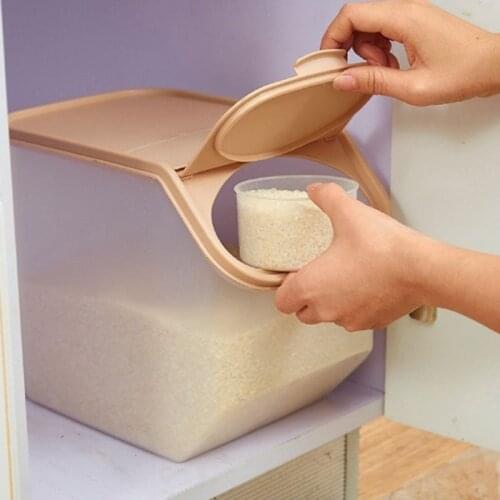 Rice Storage Container Airtight Food Container Sealed Moisture Cereal Grain Organizer for Kitchen