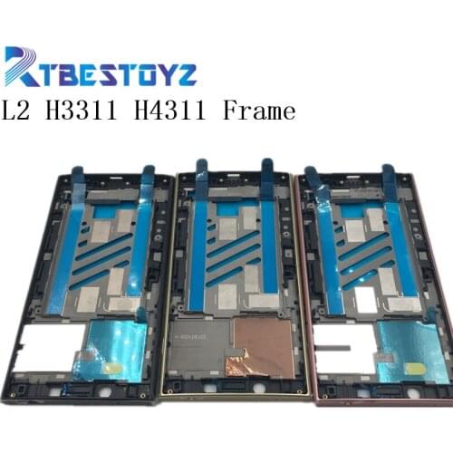 RTBESTOYZ Front Plate Bezel Housing LCD Frame Cover For Sony Xperia L2 H3311 H4311 Front Housing Repair Parts
