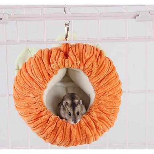 Warm Pumpkin Rat Hamster Nest House Winter Cotton Chinchilla Hedgehog Cave Guinea Pig Small Home Hamster Pets Accessories