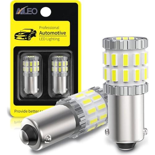 AILEO 2pcs Super Bright 30-SMD BA9S LED BAX9S BAY9S T4W H6W H21W White Yellow Bulb Reading Lights Trunk Lamp License Plate Light