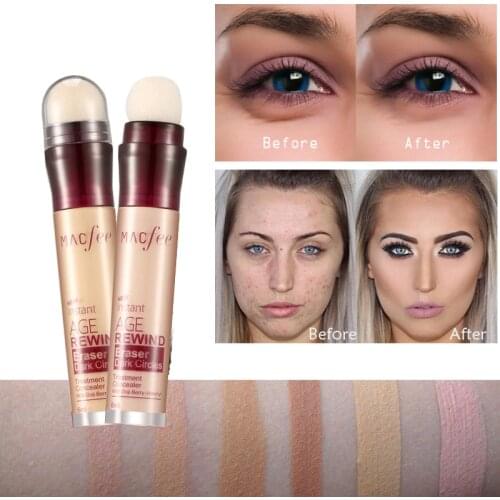 Dark Circle Eraser Concealer Pen Under Eye Concealer Highlighter Cover up Acne Scars Fine Lines Lip Primer Flawless Face Makeup