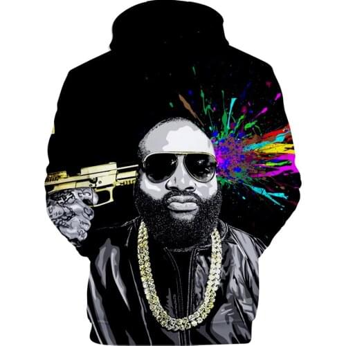 Hot Sale Rick Ross Hoodies Men Women Sweatshirts Harajuku Swag Hoodie Pullovers Print 3D Hip Hop Hoodies Men Clothing Streetwear