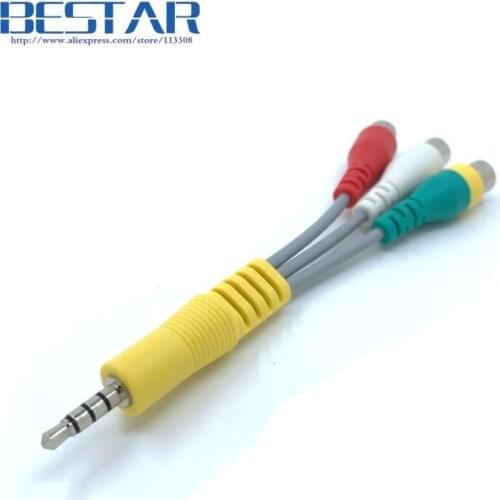 3.5mm Mini AV Male to 3RCA Female M/F Audio Video Cable 10cm Stereo Adapter Cord for samsung TV UN46C9000ZV UN55C6400RH ETC