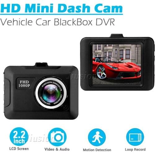 HD Mini Dash Cam Car Vehicle DVR 2.2'' LCD Camera Night Vision Motion Detection Camcorder Digital Video Audio Driving Recorder