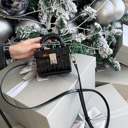 Fashion Crocodile Small Square Bag 2020 Mini Flap Women Bags Brand Designer Purses Handbags Ladies Small Shoulder Crossbody Bags