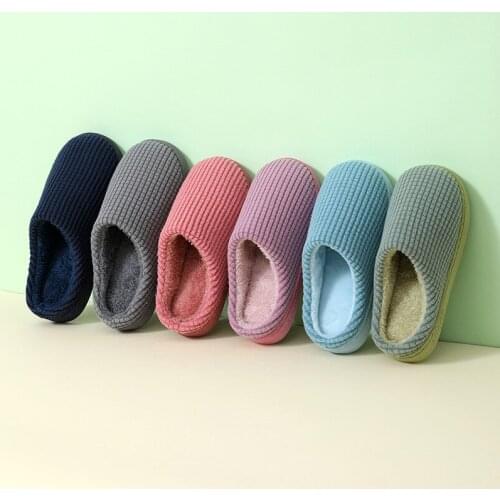 Womens Men House Shoes Warm Slippers Cotton Home Shoes Comfortable Plush Lining Slip-on Cozy House Shoes Indoor