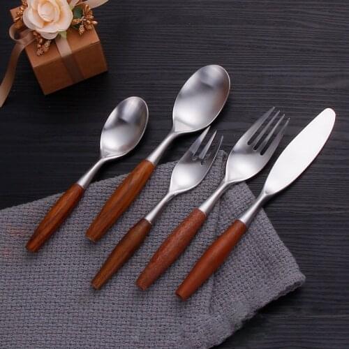 Stainless Steel Golden Cutlery Set Steak Knife Fork Coffee Spoon Teaspoon Dinner Knife Dinnerware Tableware Dinner Set Service