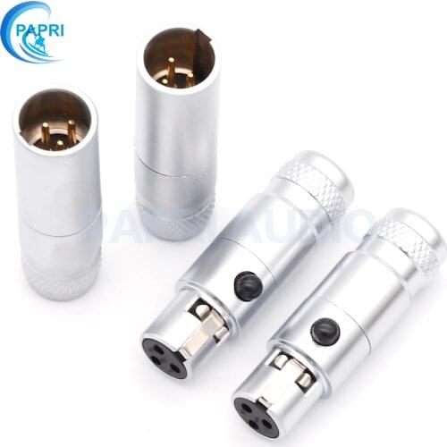 PAPRI MPS Little Bee-W/M Balanced Interface 24K Gold Plated XLR Female Male Jack 3pin Mini Plug K271s/K240s Audio Connector