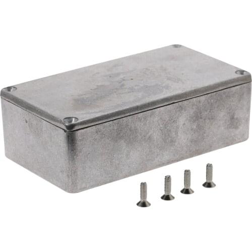 Silver Aluminium Enclosure Electronic Diecast Stomp box Project Box 1590N1/125B 121*65.5*39mm Pedal Enclosure For Guitar Part