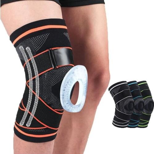 1 Pcs Sports Knee Pads Breathable Support Bandage Compression Patella Men And Women Basketball Football Mountaineering Cycling
