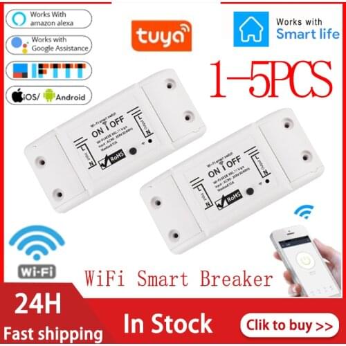 Wifi Smart Light Switch Tuya / Smart Life APP Wireless Wifi Smart Breaker LED Light Remote Control With Alexa Google Smart Home