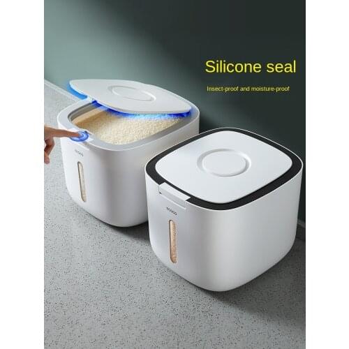 Rice Bucket Insect-Proof Moisture-Proof Sealed 20 Jin Rice VAT Box Noodle Jar Rice Flour Storage Tank Household Storage Rice